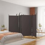 Vidaxl cloison de s�paration 4 panneaux s�parateur de pi�ce pliable diviseur �cran dintimit� paravent ...