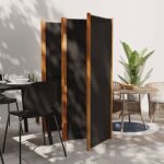 Vidaxl cloison de séparation 5 panneaux noir 350x180 cm 319181 Vidaxl cloison de séparation 5 panneaux noir 350x180 cm 319181