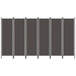 Vidaxl cloison de séparation 6 panneaux anthracite 300x180 cm Vidaxl cloison de séparation 6 panneaux anthracite 300x180 cm