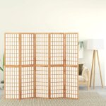 Vidaxl cloison de s�paration pliable 5 panneaux 200x170 cm 352085