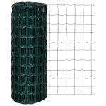 Vidaxl clture euro acier 10 x 10 m vert