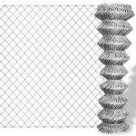 Vidaxl clture  mailles losanges acier galvanis 25x08 m argent