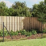 Vidaxl cl�ture en treillis m�tallique panneau de cl�ture d�coratif barri�re de protection jardin patio ...