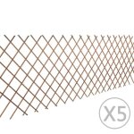 Vidaxl clture en treillis de saule 5 pcs 180x90 cm