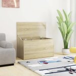 Vidaxl coffre de rangement chne sonoma 84x42x46 cm bois dingnierie 803059