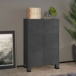Vidaxl coffre de rangement industriel anthracite 75x40x115 cm métal 339630 Vidaxl coffre de rangement industriel anthracite 75x40x115 cm métal 339630
