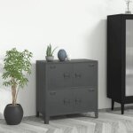 Vidaxl coffre de rangement industriel anthracite 75x40x80 cm acier 339627 Vidaxl coffre de rangement industriel anthracite 75x40x80 cm acier 339627