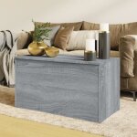 Vidaxl coffre de rangement sonoma gris 84x42x46 cm bois dingénierie Vidaxl coffre de rangement sonoma gris 84x42x46 cm bois dingénierie