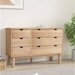 Vidaxl commode otta 111x42x735 cm bois de pin massif 348585