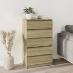 Vidaxl commode buffet avec 5 tiroirs armoire de rangement meuble de salle de sjour chambre  coucher ...