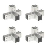 Vidaxl connecteurs de poteau 4 pcs forme en x mtal galvanis 71x71 mm