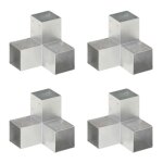 Vidaxl connecteurs de poteau 4 pcs forme en y mtal galvanis 91x91 mm