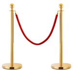 Vidaxl corde de colonne rouge et dor velours 51166