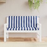 Vidaxl coussins de banc de jardin lot de 2 rayures bleues et blanches 361690 Vidaxl coussins de banc de jardin lot de 2 rayures bleues et blanches 361690