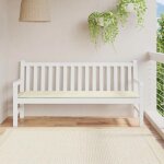 Vidaxl coussin de banc de jardin crme 180x50x3 cm tissu oxford 43200