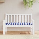 Vidaxl coussin de banc de jardin rayures bleues et blanches 120x50x7cm 361595 Vidaxl coussin de banc de jardin rayures bleues et blanches 120x50x7cm 361595