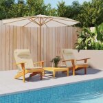 Vidaxl coussins de chaise adirondack lot de 2 beige tissu oxford 361833