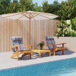 Vidaxl coussins de chaise adirondack lot de 2 carreaux gris 361844