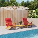 Vidaxl coussins de chaise adirondack lot de 2 rouge tissu oxford 361836