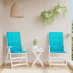 Vidaxl coussins de chaise � dossier haut 2 pcs turquoise tissu 361271