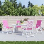 Vidaxl coussins de chaise � dossier haut 4 pcs rose tissu 361269