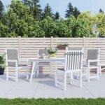 Vidaxl coussins de chaise de jardin  dossier bas lot de 4 gris 47551