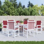 Vidaxl coussins de chaise de jardin  dossier bas lot de 6 314142
