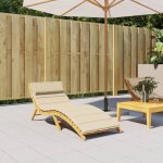 Vidaxl coussin de chaise longue beige 180x60x4 cm tissu oxford coussin coussin de si�ge coussin de patio ...