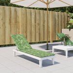Vidaxl coussin de chaise longue motif de feuilles tissu oxford coussin de chaise de terrasse coussin ...