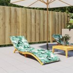 Vidaxl coussin de chaise longue motif de feuilles tissu oxford 361396