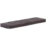 Vidaxl coussin de plancher de palette coton 120x40x7 cm anthracite