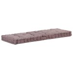 Vidaxl coussin de plancher de palette coton 120x40x7 cm taupe