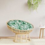 Vidaxl coussin rond � motif de feuilles � 100 x11 cm tissu oxford 361974