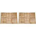 Vidaxl dalles de terrasse 12 pcs 50x50 cm bois marron