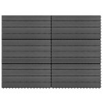 Vidaxl 6x dalles carreaux de terrasse dalle de terrasse plancher de terrasse tuile de terrasse carreaux ...