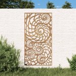 Vidaxl d�coration murale de jardin 105x55 cm acier corten design coque 824476