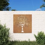 Vidaxl décoration murale jardin 55x55 cm acier corten design darbre 824502 Vidaxl décoration murale jardin 55x55 cm acier corten design darbre 824502