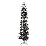 Vidaxl demi sapin de no�l artificiel mince avec support arbre de no�l d�coration de vacances ornement ...