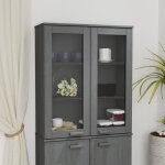 Vidaxl dessus de buffet hamar gris fonc� 85x35x100 cm bois de pin 340506