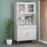 350550 vidaxl dessus de buffet molde blanc 90x35x100 cm bois massif de pin