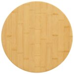 Vidaxl dessus de table Ø50x15 cm bambou 352673 Vidaxl dessus de table Ø50x15 cm bambou 352673