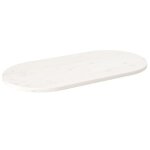 Vidaxl dessus de table blanc 100x50x25 cm bois de pin massif ovale 824361 Vidaxl dessus de table blanc 100x50x25 cm bois de pin massif ovale 824361