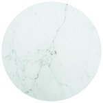 Vidaxl dessus de table blanc 50x08cm verre tremp avec design marbre