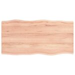Vidaxl dessus de table bois ch�ne massif trait� bordure assortie 363938