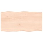 Vidaxl dessus de table bois ch�ne massif non trait� bordure assortie 363872