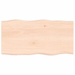Vidaxl dessus de table bois ch�ne massif non trait� bordure assortie 363884