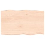Vidaxl dessus de table bois chne massif non trait bordure assortie 363889