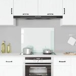 Vidaxl dosseret de cuisine blanc 80x60 cm verre tremp 249456