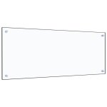 Vidaxl dosseret de cuisine transparent 100x40 cm verre tremp 249475