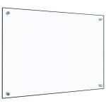 Vidaxl dosseret de cuisine transparent 70x50 cm verre tremp 249467
